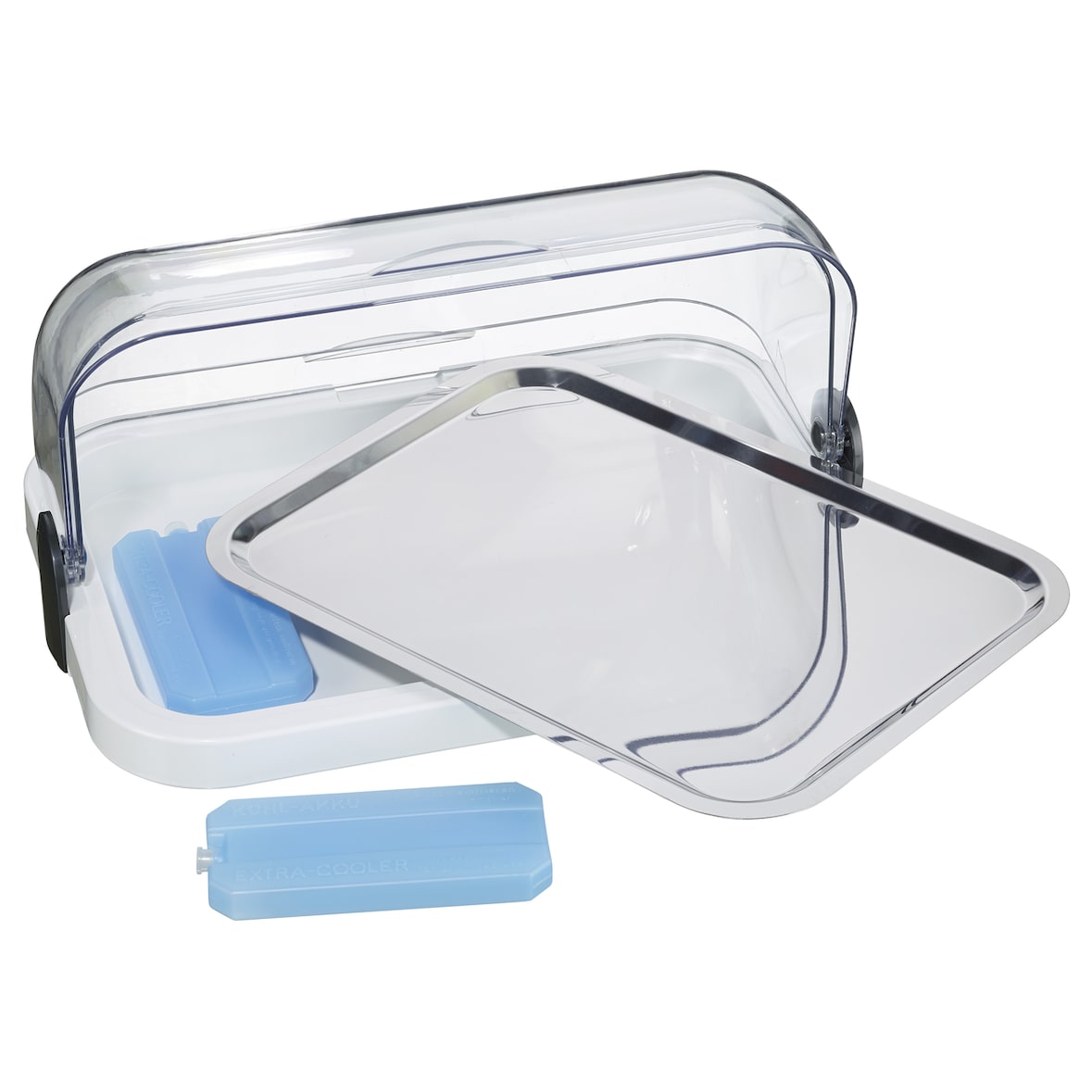 METRO Professional Buffet-Vitrine-Set, Edelstahl/ Kunststoff, 4-tlg.