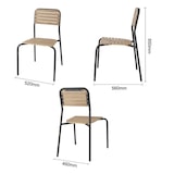 thumbnail of Bolero Santorini tuinstoelen in houtlook (4-pack)