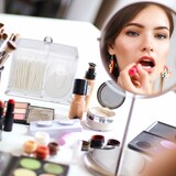 thumbnail of Relaxdays Wattestäbchen Aufbewahrung, Acryl, Box mit Deckel, großer Ohrstäbchen Spender Bad & Schminktisch, transparent