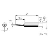thumbnail of Lötspitze gerade, meißelförmig, 1,6 mm, 0832YD