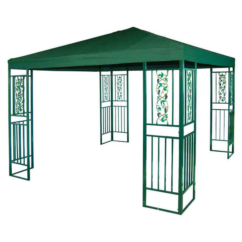 Gazebo da Giardino 3x3m in Metallo Morel Ferro Verde