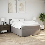 thumbnail of vidaXL Boxspringbett mit Matratze Taupe 140x190 cm Stoff