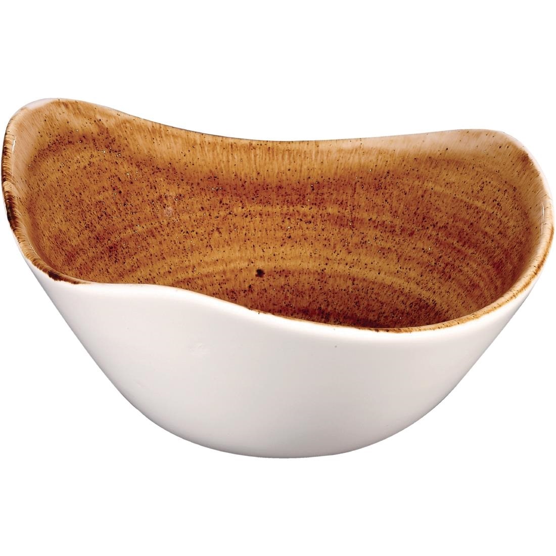 Piatto Fondo/Coppa Triangolare Stonecast Patina Rame, Confezione da 12, cm 15,3