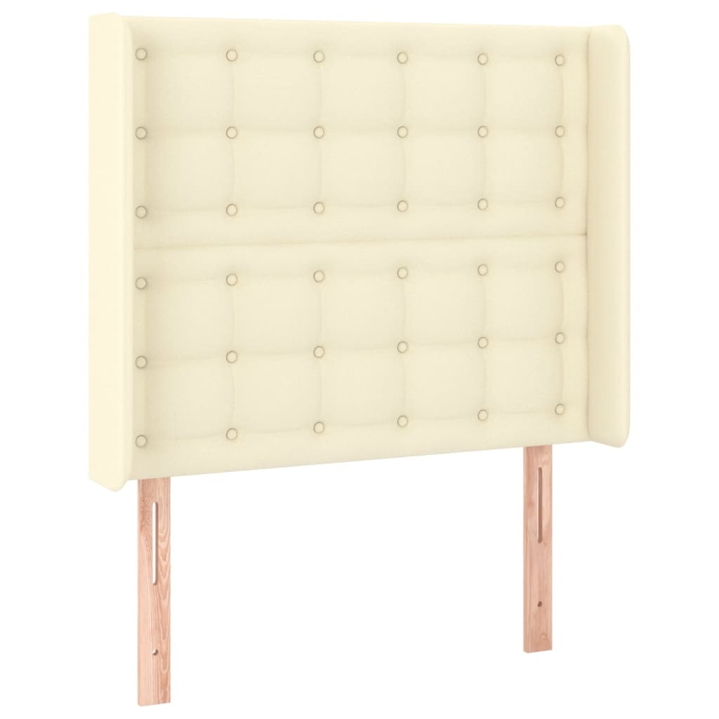 vidaXL Kopfteil mit Ohren Creme 83x16x118/128 cm Kunstleder
