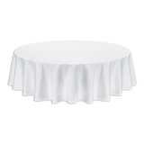 thumbnail of Tischdecke rund weiß 220cm Durchmesser 100% Baumwolle Vollzwirn Damast