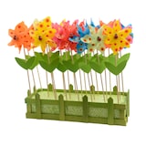 thumbnail of 1 Blumenstecker 9x28cm Windrad Gartenstecker - Gartendeko Vogelabwehr Pflanzenstecker Deko Plastik Windmühle Garten Outdoor Außendeko Gartenschmuck