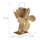 thumbnail of Relaxdays Ofenventilator ohne Strom, geräuscharm, für Kamin & Ofen, hitzebetrieben, 4 Blätter, Kaminventilator, bronze