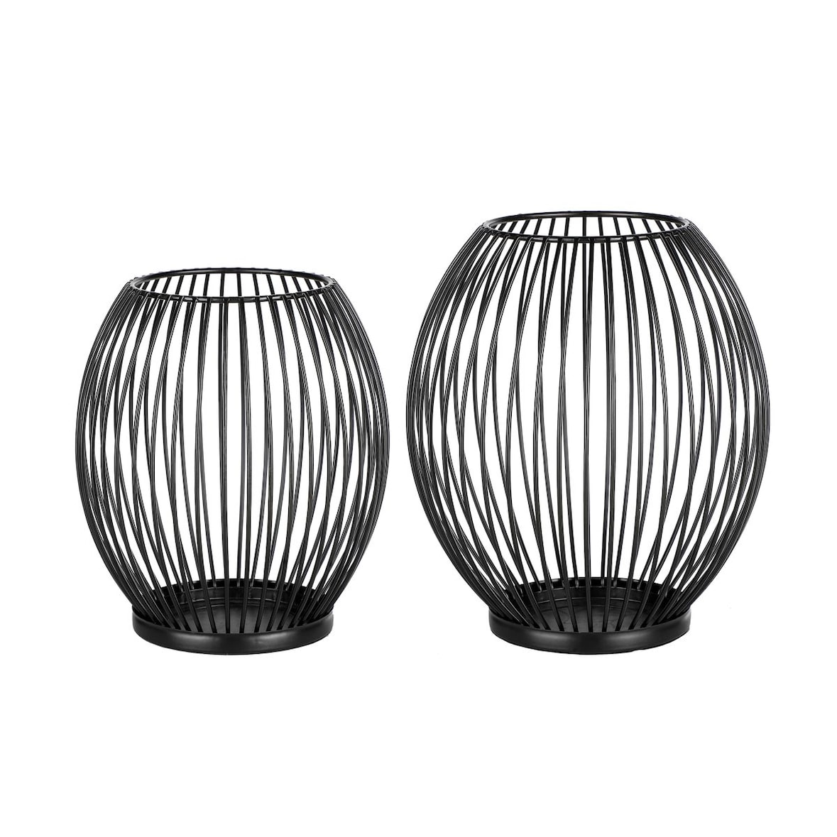 2er Set Draht Kerzenhalter Kerzenleuchter Windlicht Metall Tischdeko Votivkerze