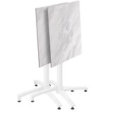 thumbnail of Table de terrasse carrée 70 x 70 cm inclinable stratifié marbre - Oviala