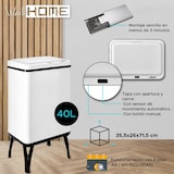 thumbnail of WellHome - 2er-Set Intelligenter Mülleimer 40L in Weiß mit Magnetetiketten 35,5x26x71,5 cm