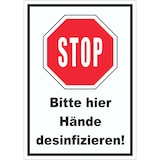 thumbnail of Bitte hier Hände desinfizieren Aufkleber A1 (594x841mm)