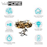 thumbnail of WellHome - Guirnalda con 192 Luces LED en blanco cálido con controlador de 8 funciones