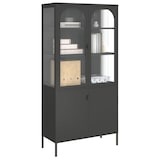thumbnail of vidaXL Highboard Schwarz 90x40x180 cm Glas und Stahl
