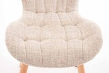 thumbnail of CHEFGASTRO 4er-Set Esszimmerstuhl SANTA FE Stoff natura HxBxT 88x50x63cm Stoff Creme Küchenstuhl