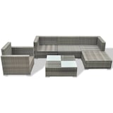 thumbnail of vidaXL 6-tlg. Garten-Lounge-Set mit Auflagen Poly Rattan Grau