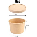 thumbnail of DeinPack 500 Suppenbecher to go mit Deckel braun 230 ml 8oz PLA Innenbeschichtung Suppen-Becher 500 Bio Einweg-Becher mit Deckel biologisch abbaubar