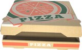 thumbnail of Boîte à pizza 29x29x4 cm en carton micro-cannelure brun avec impression en 3 couleurs par 100