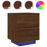 thumbnail of vidaXL Nachttische mit LED-Leuchten 2 Stk. Braun Eiche Holzwerkstoff