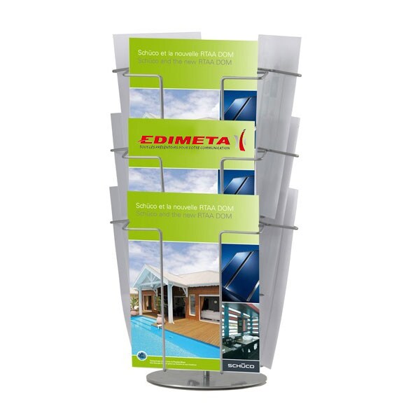Tourniquet brochures 9 cases A4 comptoir