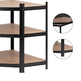 thumbnail of Scaffalatura Angolare Modulare in Metallo con 5 Ripiani Capacità 875 Kg 80x40x180cm Nero Thinia Home