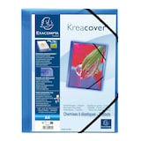 thumbnail of Exacompta 25x Elastomap met 3 kleppen, PP 5/10e Kreacover, 24x32cm voor formaat A4, blauw