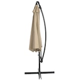 thumbnail of Sombrilla voladiza Acerra, parasol, Ø 3m inclinable, poliéster/acero 11kg ~ arena-beige con soporte