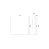 thumbnail of 24W LED Deckenleuchte Deckenlampe IP44 für innen und Außen Eckig 30x30 1680 Lumen Schwarz