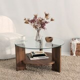 thumbnail of Skye Decor, Mondo- MondoNOS, Nussbaumfarbe, Couchtische, 40x75x75 cm, 100% getempertes Glas