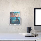 thumbnail of Relaxdays Flyer Aufsteller, Flyerständer DIN A5, Acryl, 1 Fach, zum Stellen & Hängen, Wandprospekthalter, transparent