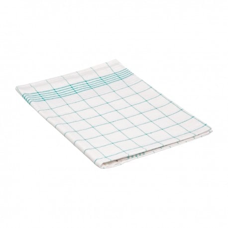 Geschirrtücher 50x70 cm aus Halbleinen, kariert grün-weiss. 10er Set - LTITEX