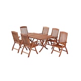 thumbnail of Merxx Maracaibo Set 7tlg., 6 Klappsessel, Klappausziehtisch 110 (160) x 90 cm, Eukalyptus