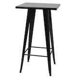 thumbnail of Mesa alta HWC-A73, mesa de bar bistrô, design industrial em metal 105x60x60cm ~ preto