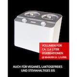 thumbnail of Unold 48830 Eismaschine Doppio - Weiß, mit Kompressor, 250 Watt, Eismaschine Selbstkühlend, Frozen Joghurtmaschine mit 2,4 Liter Eiscreme Volume