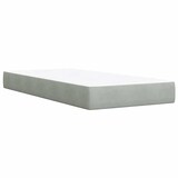 thumbnail of vidaXL Boxspringbett mit Matratze Hellgrau 90x200 cm Samt