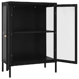 thumbnail of vidaXL Sideboard Schwarz 75x35x105 cm Stahl und Glas