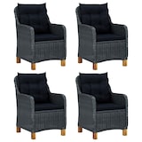thumbnail of Helloshop26 - Conjunto de comedor de jardín exterior de 5 piezas muebles gris oscuro 02_0013806