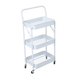 thumbnail of SVITA Servierwagen mit Rollen klappbar 3 Etagen mit Griff Weiß