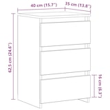 thumbnail of vidaXL Nachttische 2 Stk. Altholz-Optik 40x35x62,5 cm Holzwerkstoff