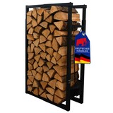 thumbnail of PROREGAL Verstellbare Kaminholzregal PHOENIX mit 4 Kaminwerkzeugen HxBxT 100-150x40-65x25cm 9 Größen Einstellbar Metall Schwarz Kaminholzständer