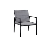 thumbnail of aro Outdoor loungeset, 4-delig, staal/synthetische stof, 2 enkele fauteuils, 1 2-zitsbank, 1 salontafel, zwart/grijs
