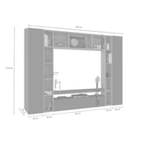 thumbnail of Dmora Wohnzimmermöbel Gilberto, Wohnzimmer-Set TV-Möbel mit 3 Türen, Mehrzweck-Wohnmöbel, 100% Made in Italy, cm 270x35h210, Anthrazit und Eiche