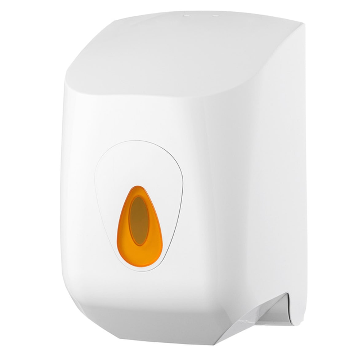 PlastiQline Putzrollenspender MIDI - Farbfenster orange - Handtuchrollenspender