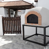 thumbnail of MF - Forno a Lenha de Obra para Exterior Modelo STROMBOLI (Bordô - 80 x 80 x 152 cm) – Isolado com Cortiça e 3 Mantas Cerâmicas
