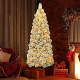 thumbnail of COSTWAY Albero di Natale Artificiale 180 cm, Illuminazione, Albero di Natale a Scomparsa con 170 Luci LED Bianco Caldo e 517 Punte di Rami