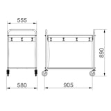 thumbnail of Carro de Lavandería Rectangular para Hotel, con Bolsa.