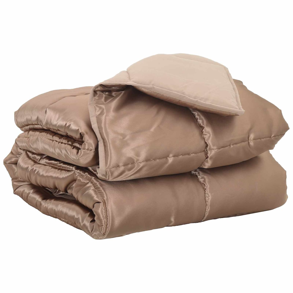 vidaXL Ganzjahresbettdecke Gold 240 x 260 cm Satin und Mikrofaser