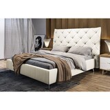 thumbnail of KAWOLA Bett ANNY Polsterbett Leder weiß 180x200cm