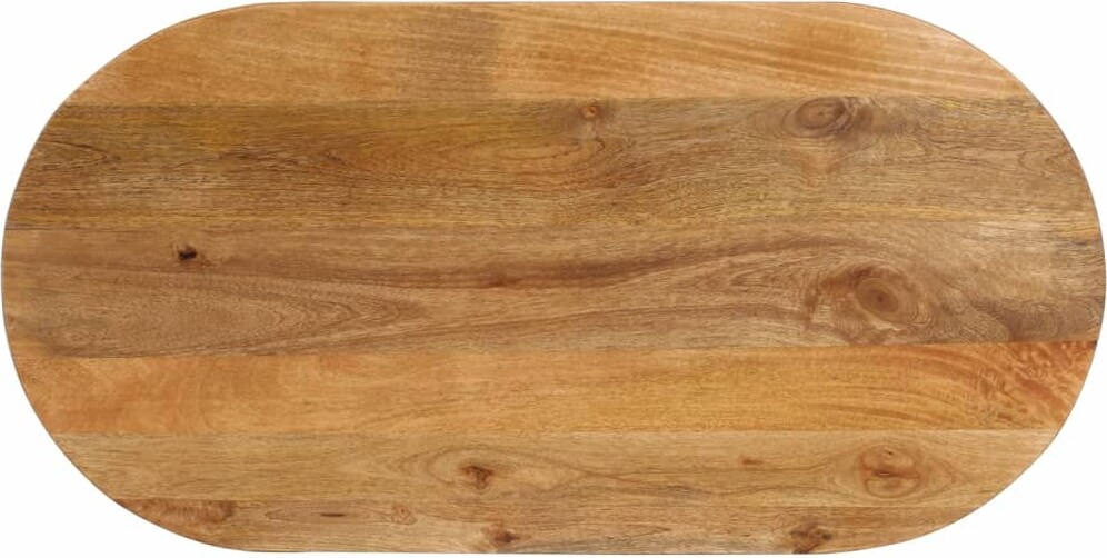vidaXL Tischplatte 110x50x2,5 cm Oval Massivholz Mango