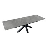 thumbnail of Esstisch Keramik hellgrau 180(260) x 90 ausziehbar Spider-Gestell schwarz MIMO