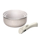 thumbnail of San Ignacio - Juego de Sartenes Ø24/28cm con Cacerolas Ø16/18/20cm aluminio prensado antiadherente ILAG, mango extraíble, inducción, sin PFOA